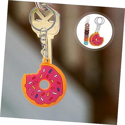 12pcs Cute PVC Donut Keychain Pack