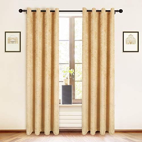 ELKCA Double-Sided Chenille Window Curtains 52 x 84 2 Panels Grommet Top