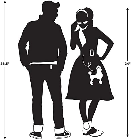 Beistle 50s Silhouettes 4 Piece Black White
