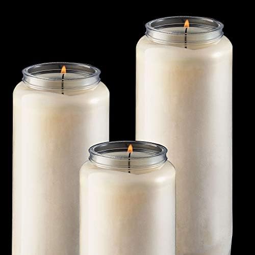 Rambue 9 Day Prayer Candles 9 Pack 7 Inch White Jar Candles