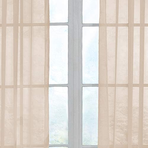Odor Neutralizing Sheer Voile Grommet Curtain 59x95 Latte