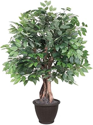 Vickerman 4 Foot Artificial Ficus Bush with Container