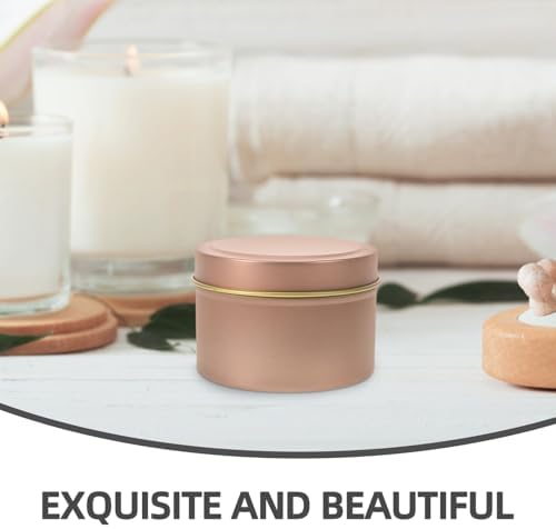 Cabilock 12pcs Iridescent Metal Candle Tins for DIY