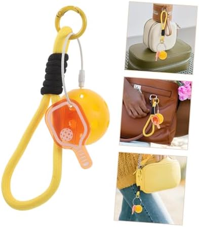 Toyvian Mini Pickleball Keychain Portable Sports Themed Keyring