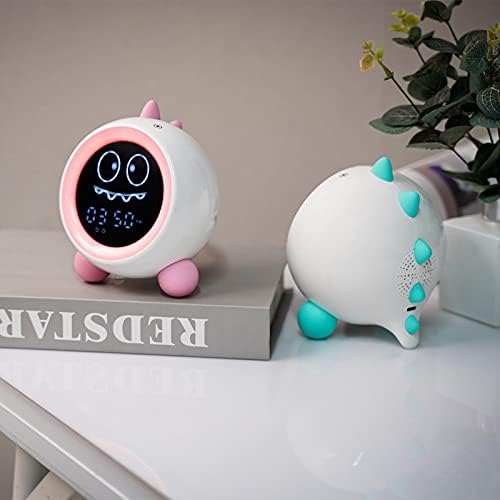 Kids Dinosaur Alarm Clock with Night Light and Sound Machine