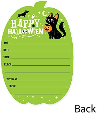 Big Dot of Happiness Jack-O-Lantern Halloween Invitation Set of 12