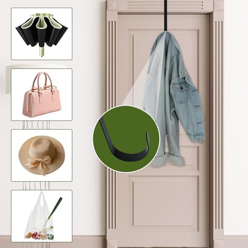 Nirohee 2 Pack Black Wreath Hangers for Front Door