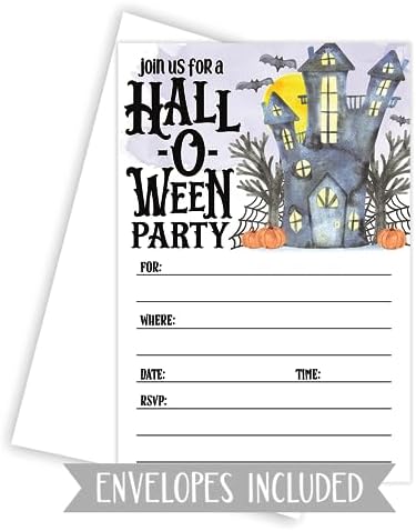 Haunted House Halloween Invitations With Envelopes 20 Count