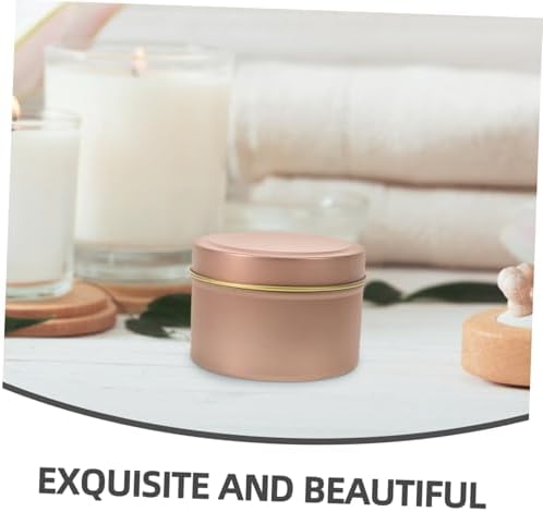 Cabilock 12Pcs 4oz Metal Candle Tins with Lids Empty DIY Containers