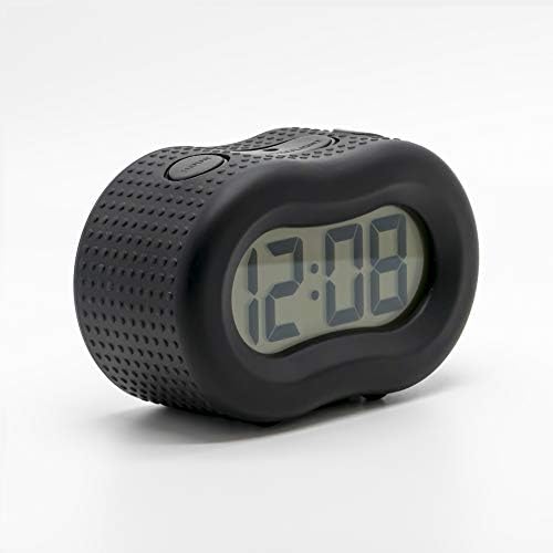 Timelink Smartlight Rubber Alarm Clock with Night Light Black
