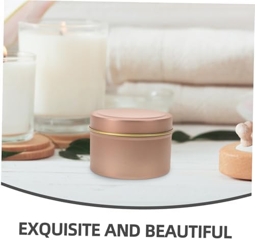 Happyyami 12pcs 4oz Metal Candle Tins with Lids Empty DIY Candle Jars