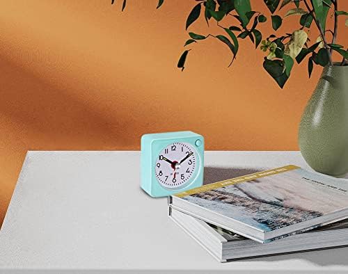 Jisile Travel Analog Alarm Clock 225 Inch Ultra Small with Snooze and Light