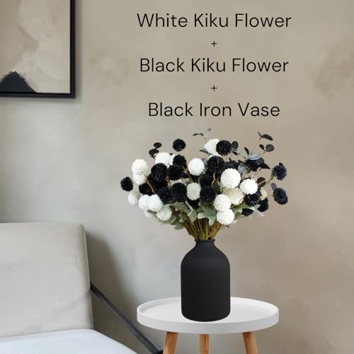 RyddeligHome White Faux Flowers for Vase - 10 Stems Eucalyptus