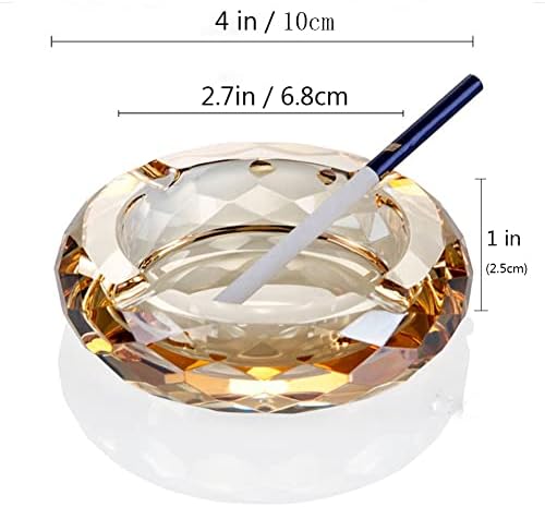 Crystal Glass Ashtray Cigar Holder with 4 Slots