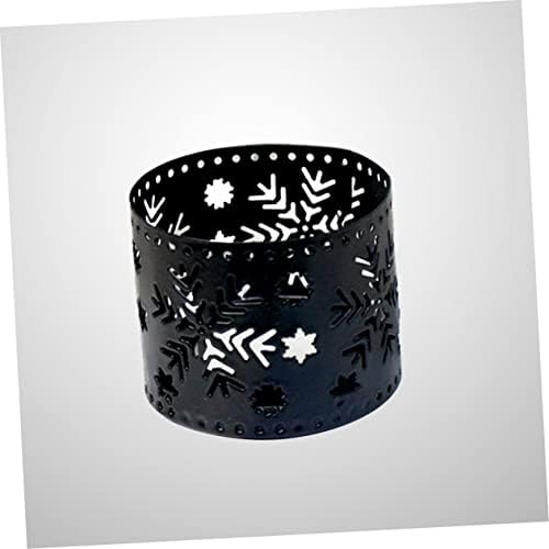 Christmas Iron Candle Holders Snowflake Design Elegant Desktop Pen Holder