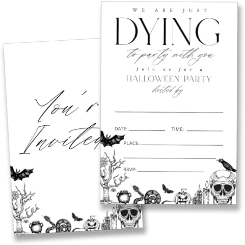 Vintage Halloween Party Invitations Double Sided