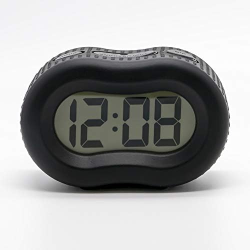 Timelink Smartlight Rubber Alarm Clock with Night Light Black