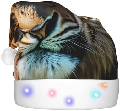 African Animals Print Christmas Party Hat with LED Lights