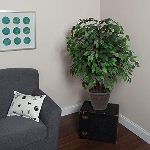 Vickerman 4 Foot Artificial Ficus Bush with Container