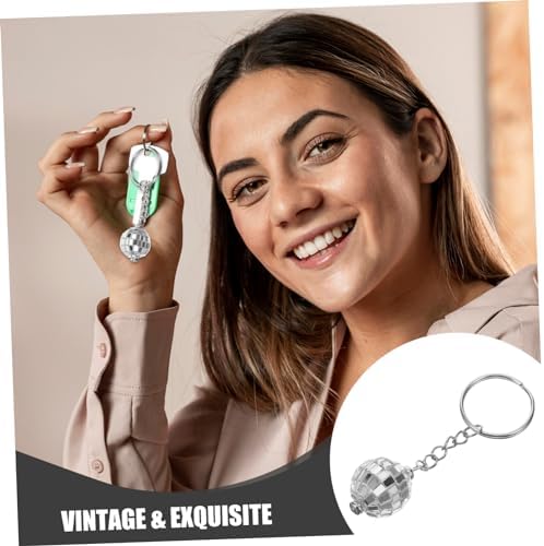 6pcs Retro Disco Keychain Pendant for Stylish Backpack Accessories