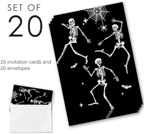 Halloween Party Invitations Set of 20 with Envelopes