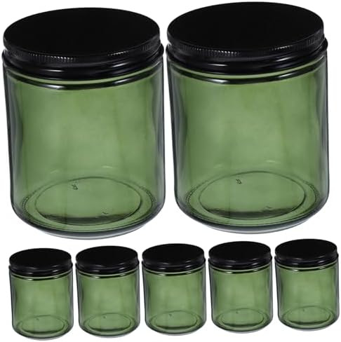 STOBAZA 12 Pcs 250Ml Glass Candle Jars with Lids
