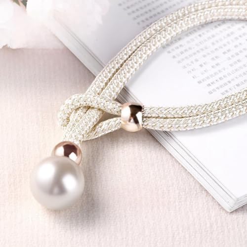 2 Pack Pink Handmade Curtain Tiebacks for Farmhouse Decor