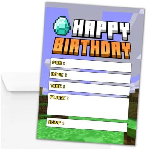 Hat Acrobat Boys Birthday Invitations with Envelopes and Game Cards