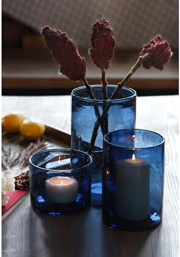 ARIAMOTION Glass Hurricane Candle Holders Set of 3