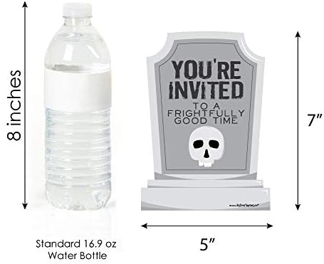 Big Dot of Happiness Halloween Party Tombstone Invitations Set of 12
