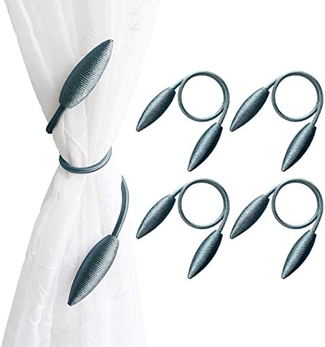 Valea Home 4 Piece Curtain Tiebacks in Teal