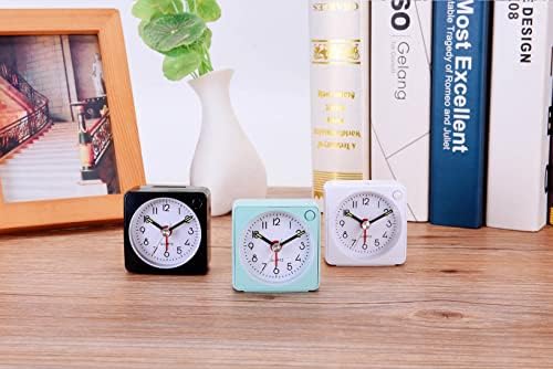 Jisile Travel Analog Alarm Clock 225 Inch Ultra Small with Snooze and Light