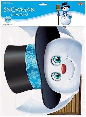 Beistle White Jointed Snowman Cutout 355 Inches