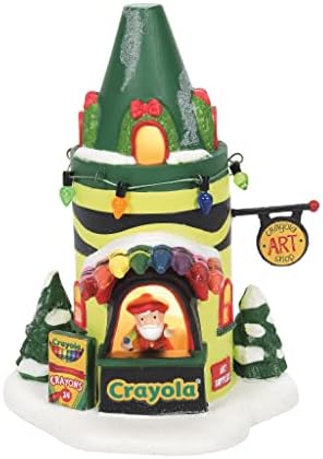 Department 56 North Pole Village Crayola Art Center Lit Building