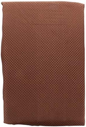 Mosaic Fabric Ruffled Window Curtain 54 Long Chocolate Brown