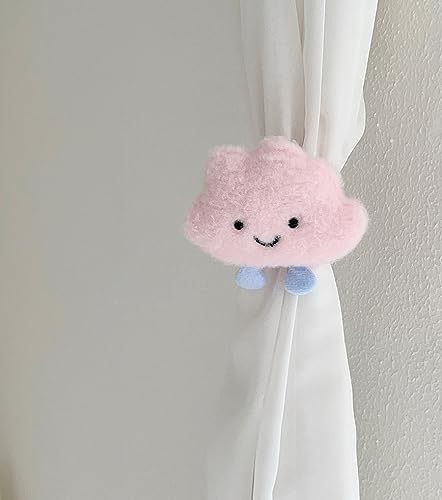 Cute Cloud Curtain Tieback 2PACK Pink Holdback