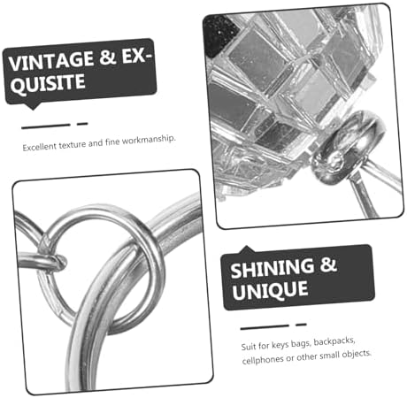 6pcs Retro Disco Keychain Pendant for Stylish Backpack Accessories
