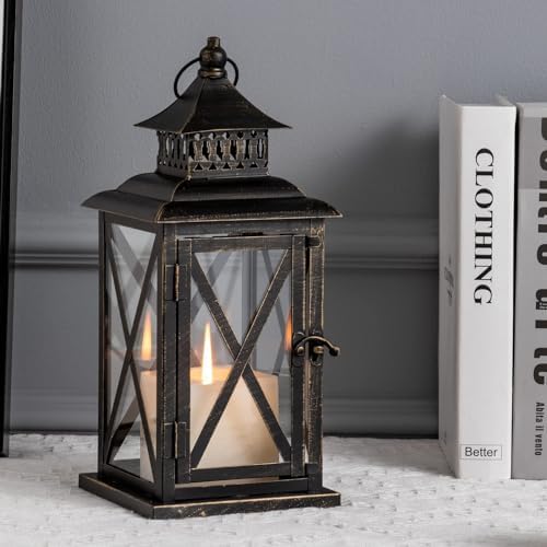 DECORKEY Decorative Candle Lanterns Black Indoor Outdoor