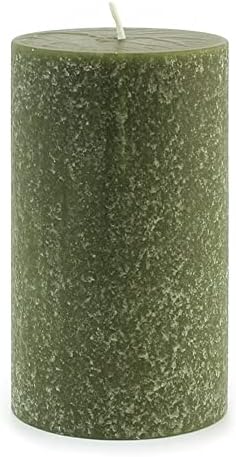 Root Candles Timberline Premium Handcrafted Unscented Pillar Candle Olive