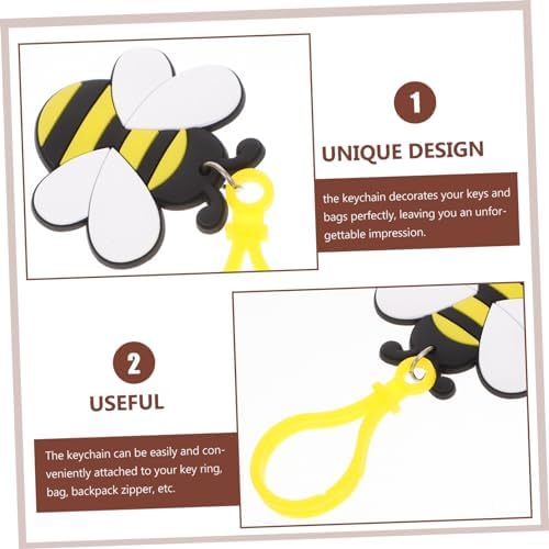 FAVOMOTO 12pcs Cute Bee Charm Keychain Pack for Women