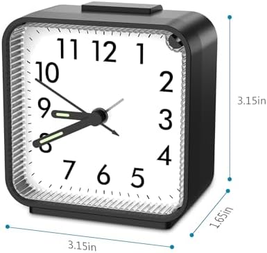 Silent Non-Ticking Clock with Loud Alarm and Night Light