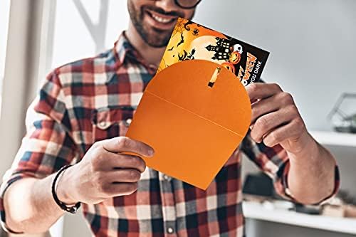 XJF Halloween Party Invitation Cards for Kids 5x7 12pcs with Envelopes