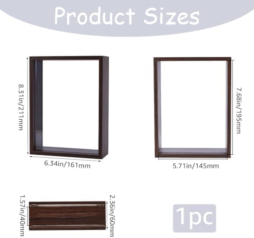 CREATCABIN Shadow Box Display Frame Wood Dried Flower Memory Box 83x63x23 Inch