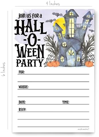 Haunted House Halloween Invitations With Envelopes 20 Count