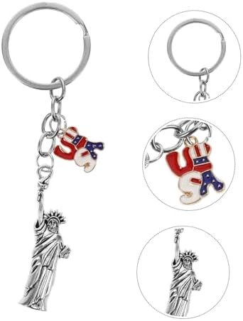 CHILDWEET USA Flag Keychain Pendant Lightweight Travel Souvenir