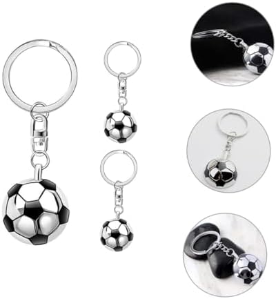 3Pcs Soccer Keychains Football Keyrings Multi Functional Backpack Pendants