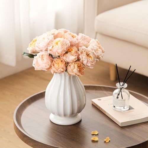 White Ceramic Vase 76 Inch Modern Farmhouse Decor