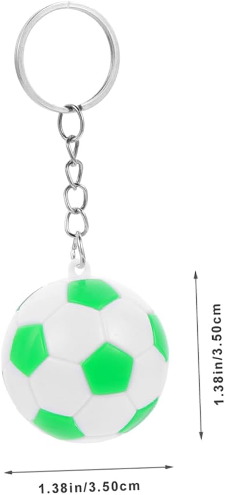 4pcs Realistic Soccer Keychain Pendants Durable Football Keyrings for Boys