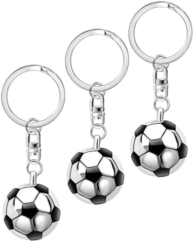3Pcs Soccer Keychains Football Keyrings Multi Functional Backpack Pendants
