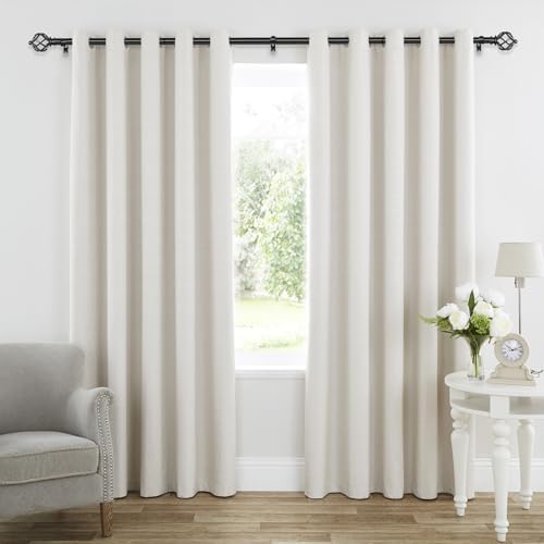 KAMANINA Black Adjustable Curtain Rod 32-58 Inch